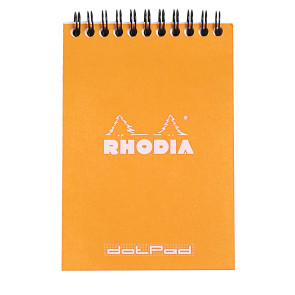 Rhodia Classic Wirebound Notepad - Medium - Orange - Dotted